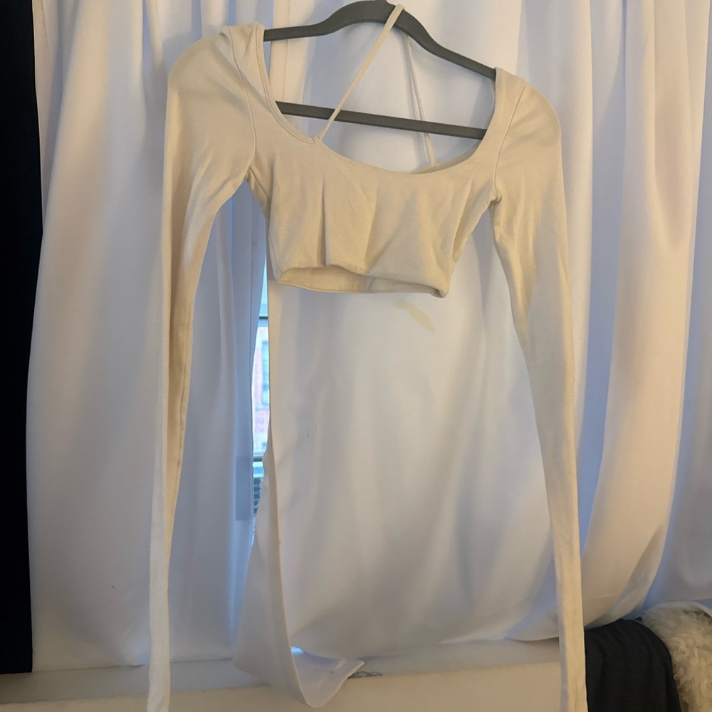ARE YOU AM I White Long Sleeve Top